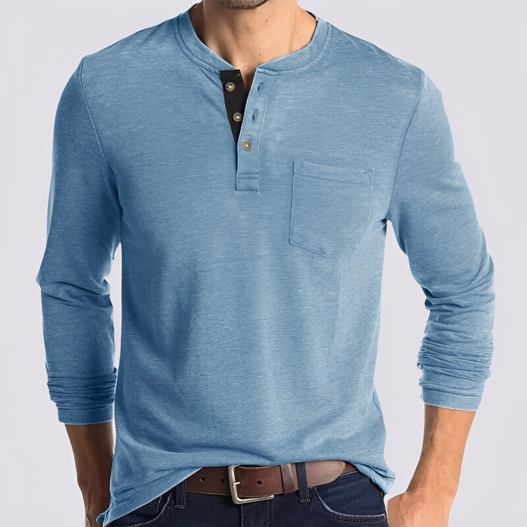 Dashiell - Camicia a maniche lunghe da uomo casual