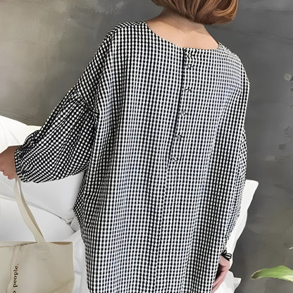 Tahlia - Camicia casual a quadri con design irregolare per donne