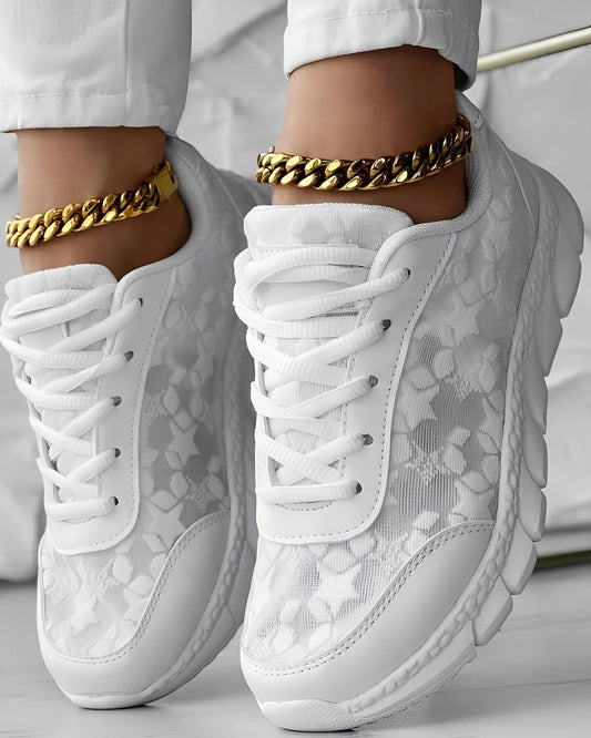Elisabeth - Sneakers casual e traspiranti con disegno floreale per donne