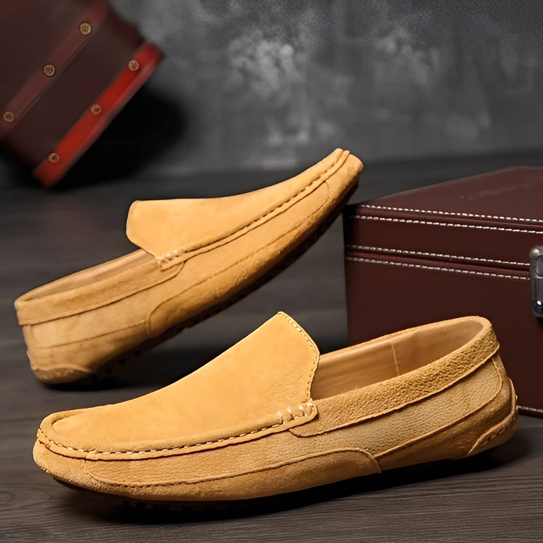 Cameron - Mocassini eleganti in camoscio casual per hommes