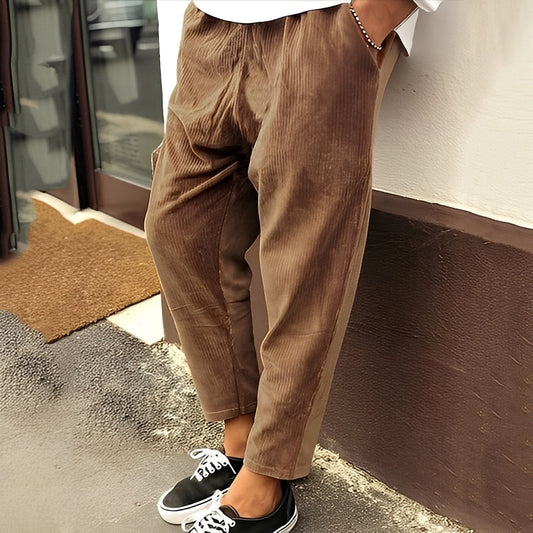 Marvin - Pantaloni Uomo Larghi in Velluto a Coste