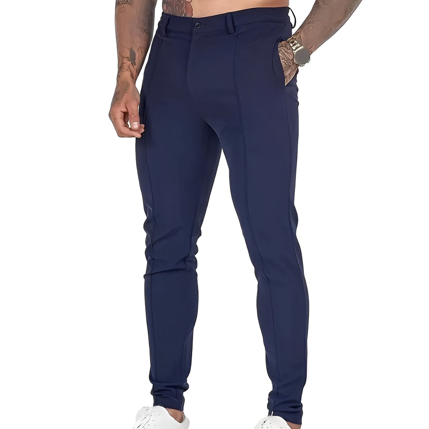 Stuart - Pantaloni slim-fit casual da uomo