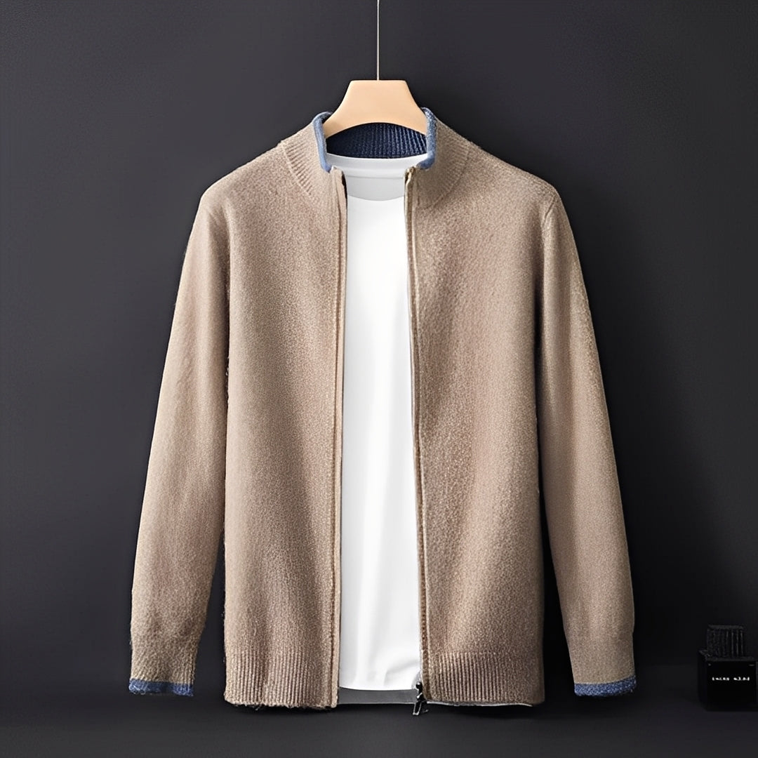 Eugene - Giacca in cashmere moderna con zip per uomo