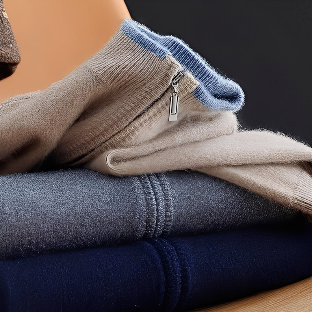 Brendon - Maglione casual con zip per uomo