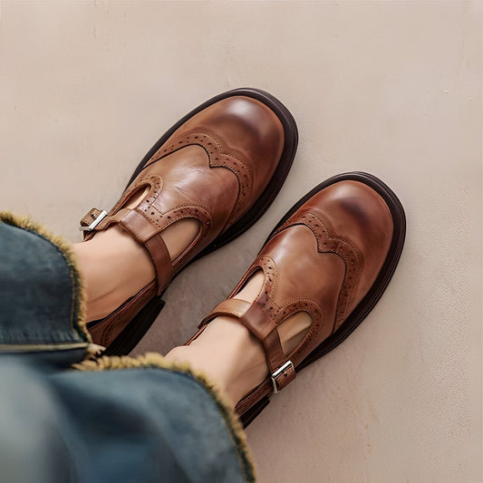 Marley - Scarpe piatte eleganti in pelle per donne