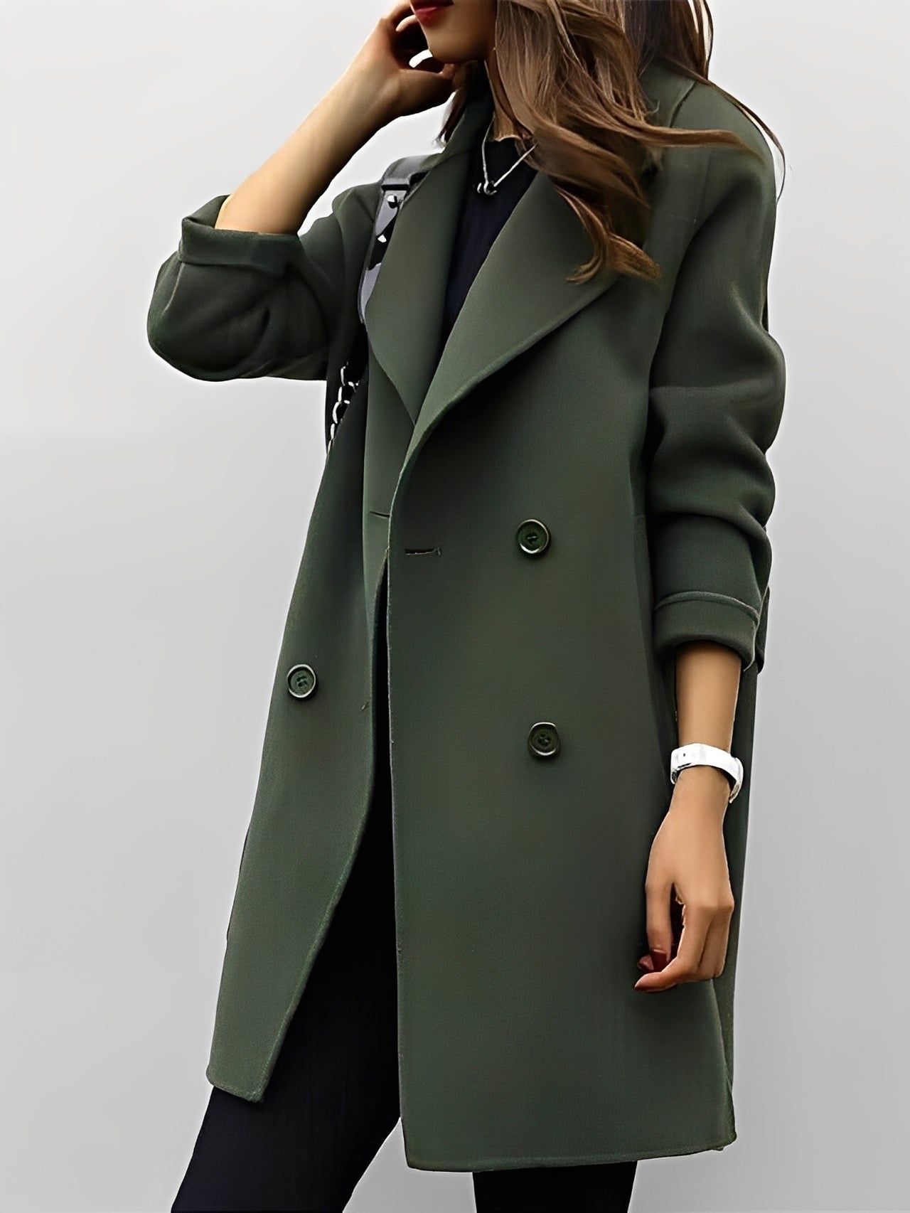Nichole - Trench coat doppiopetto elegante per donne