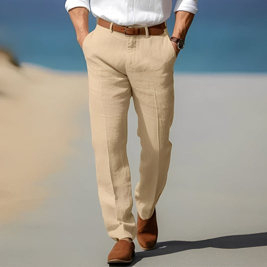 Trent - Pantaloni di lino per uomo, informali e raffinati