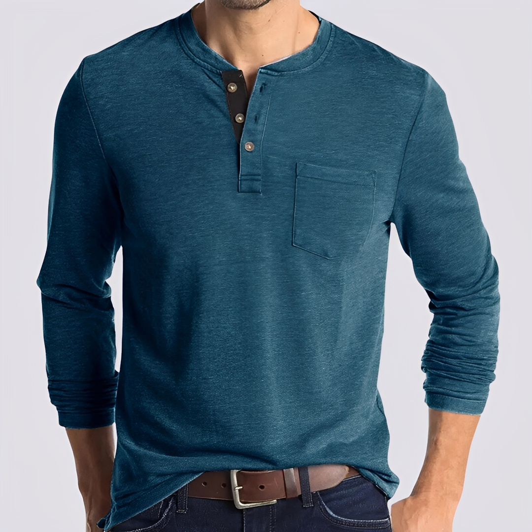 Dashiell - Camicia a maniche lunghe da uomo casual