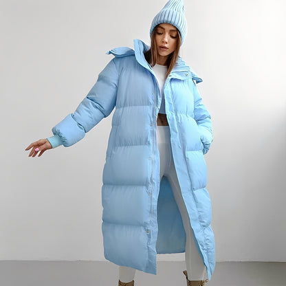 Jacquelyn - Raffinata giacca lunga con cappuccio per donne