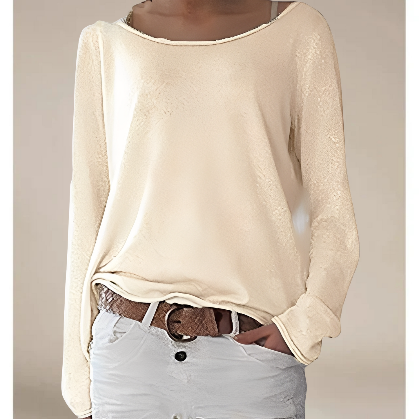 Alexa – Leggero Maglione a Collo Rotondo in Maglia Fine