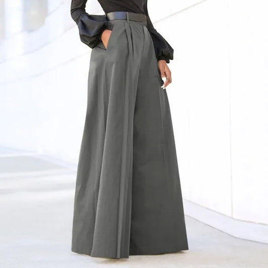Rivka – Pantaloni a Gamba Larga con Drappeggio Morbido