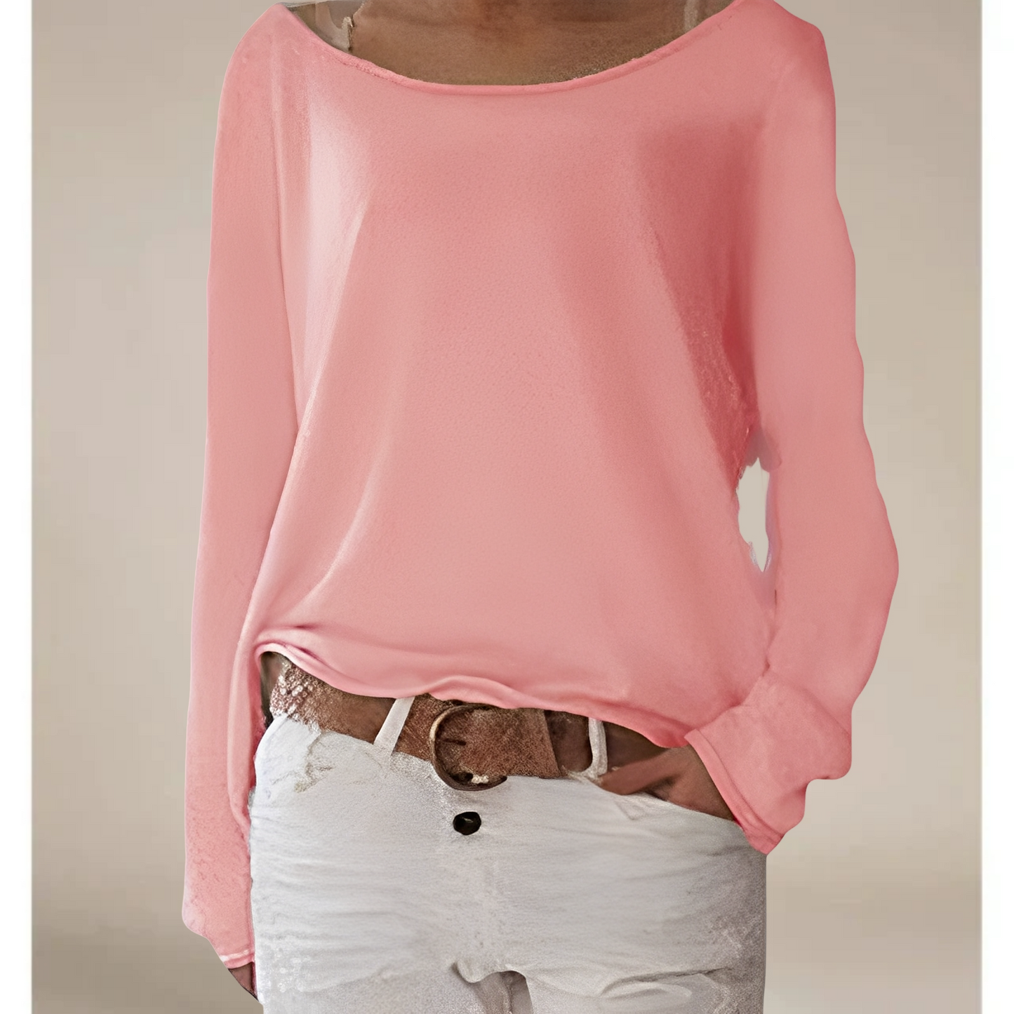 Alexa – Leggero Maglione a Collo Rotondo in Maglia Fine