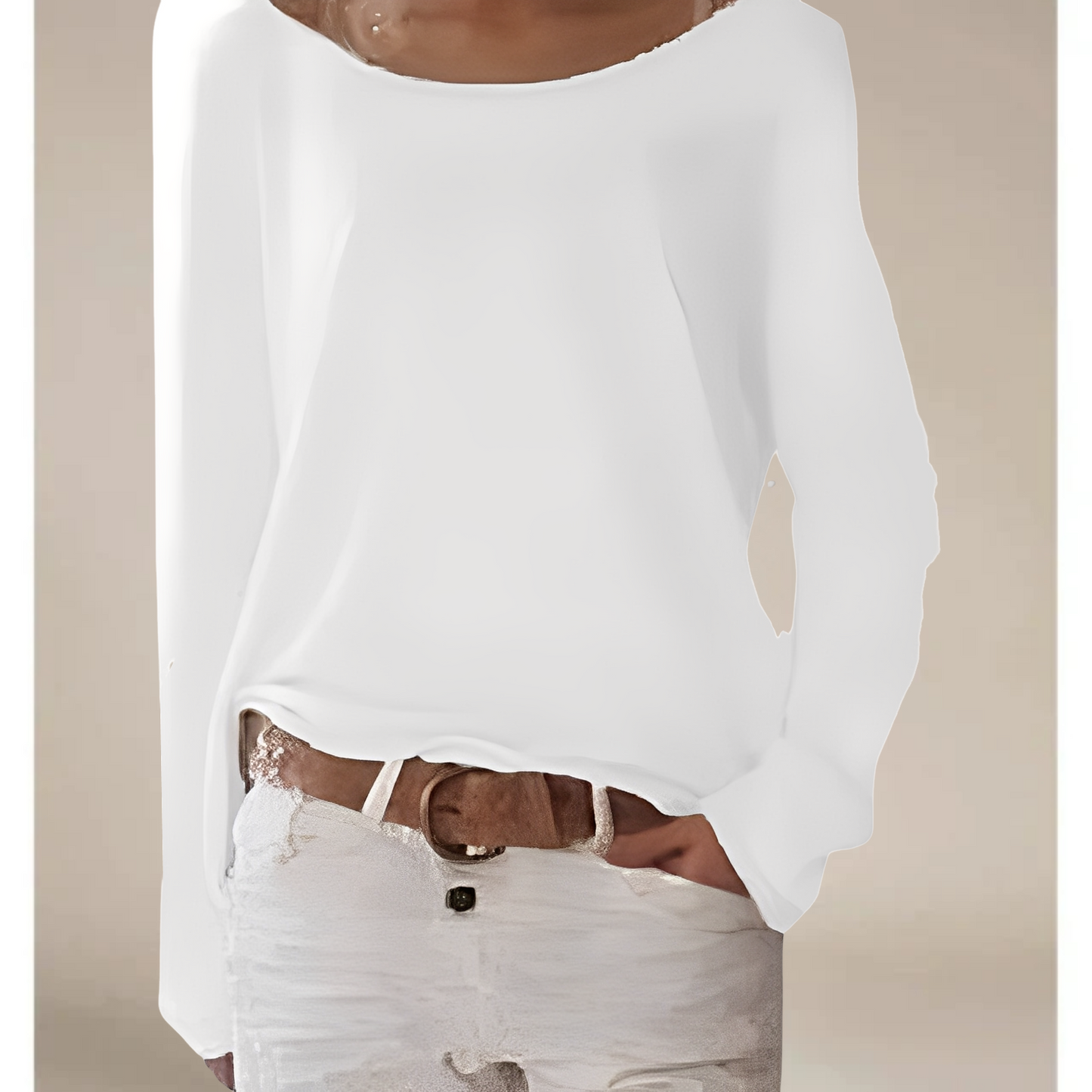 Alexa – Leggero Maglione a Collo Rotondo in Maglia Fine