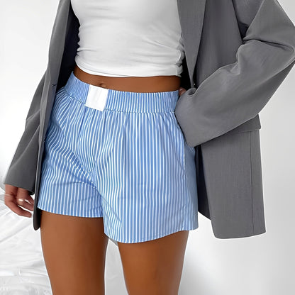 Naya – Shorts Donna a Righe con Vita Elastica
