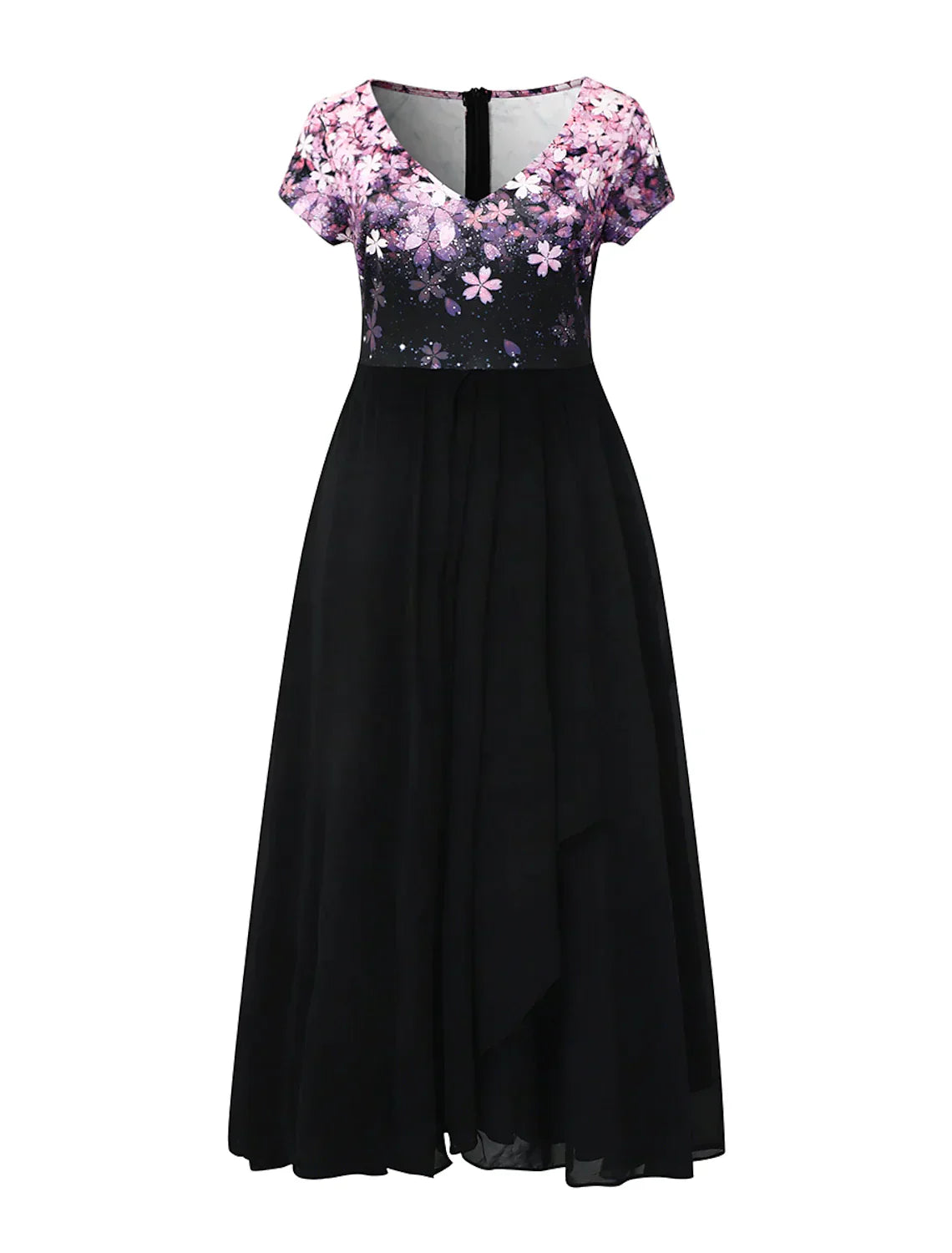 Mauricia - Abito midi elegante in pizzo con design floreale