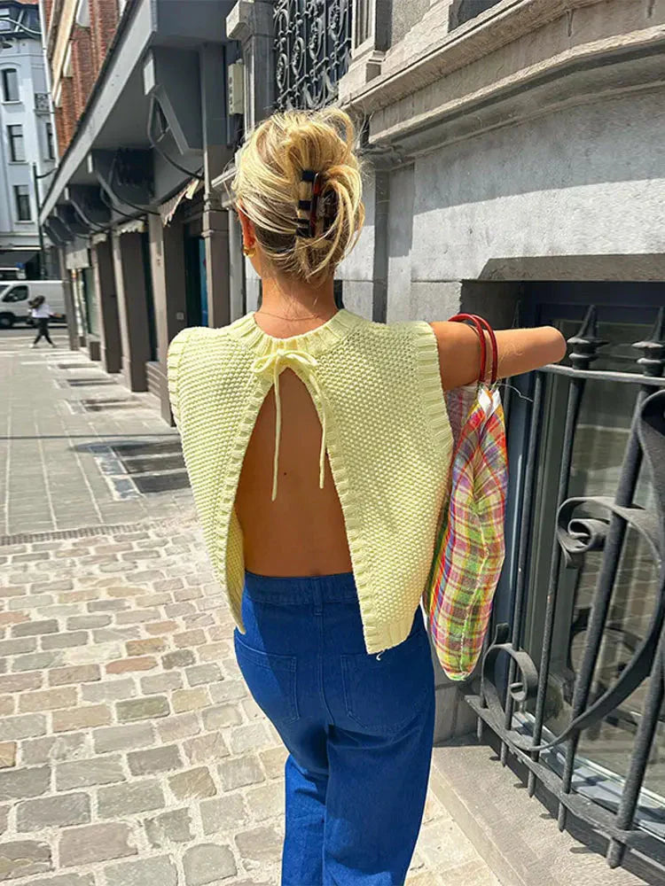 Irene – Top Maglia Schiena Aperta