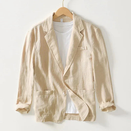 Janzen - Blazer Classico in Cotone-Lino per uno Stile Primaverile Senza Sforzo