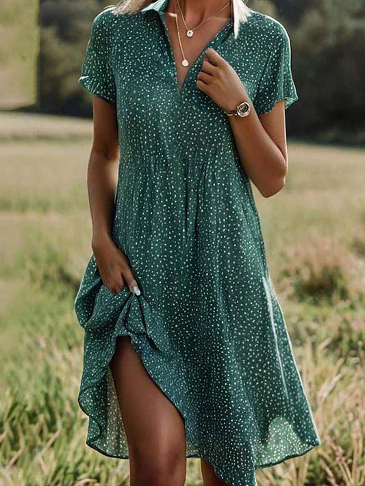 Khalea - Elegante Midi-Abito Camicetta Donna