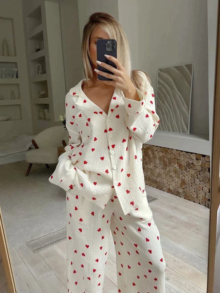 Lola – Elegante pigiama con motivi a cuore