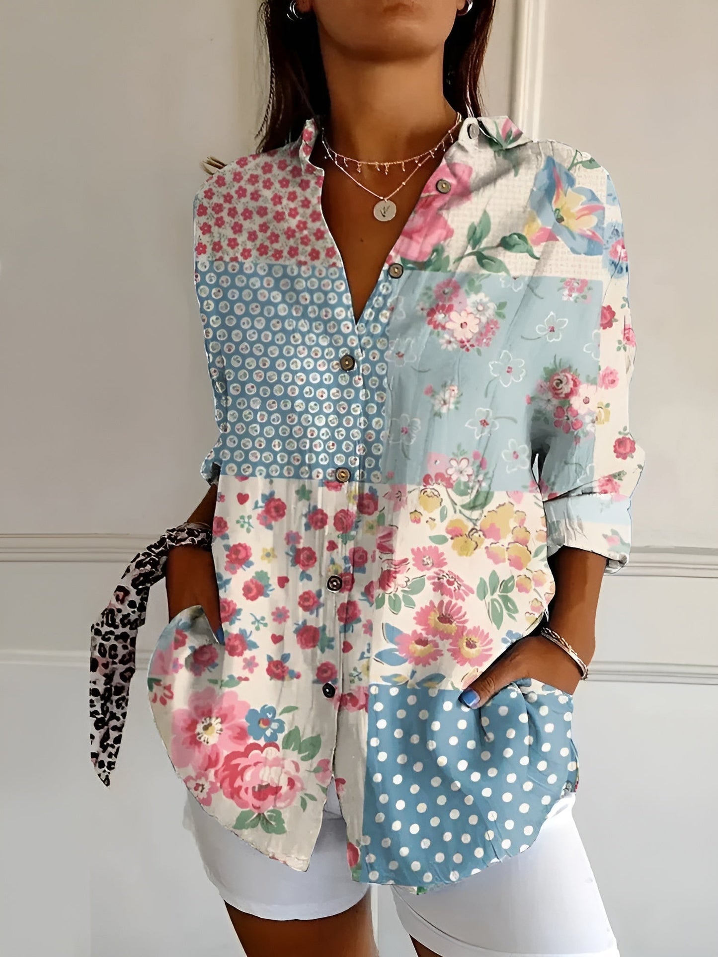 Leofel - Elegante camicia button-down a manica lunga da donna