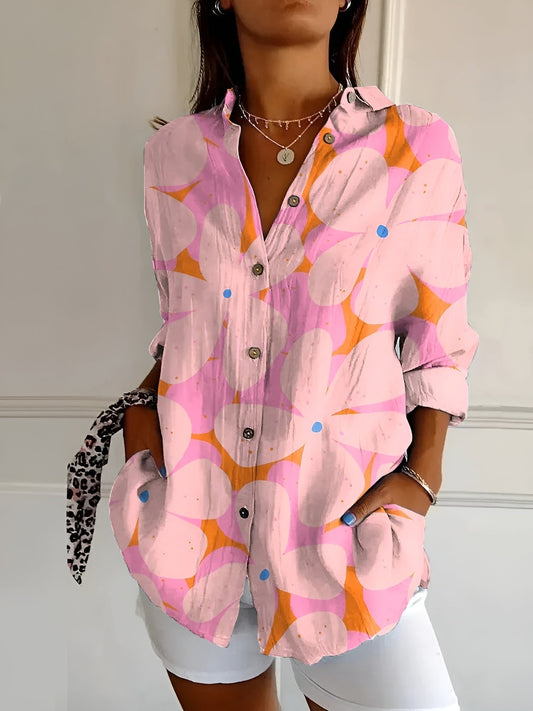 Amelie - Camicia Button-Up Floreale Fresca e Chic