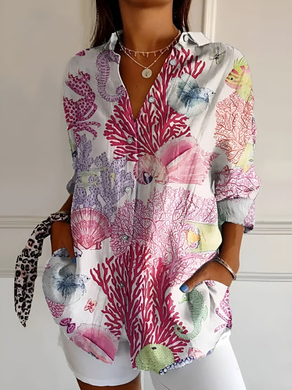 Leofel - Elegante camicia button-down a manica lunga da donna