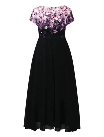 Mauricia - Abito midi elegante in pizzo con design floreale